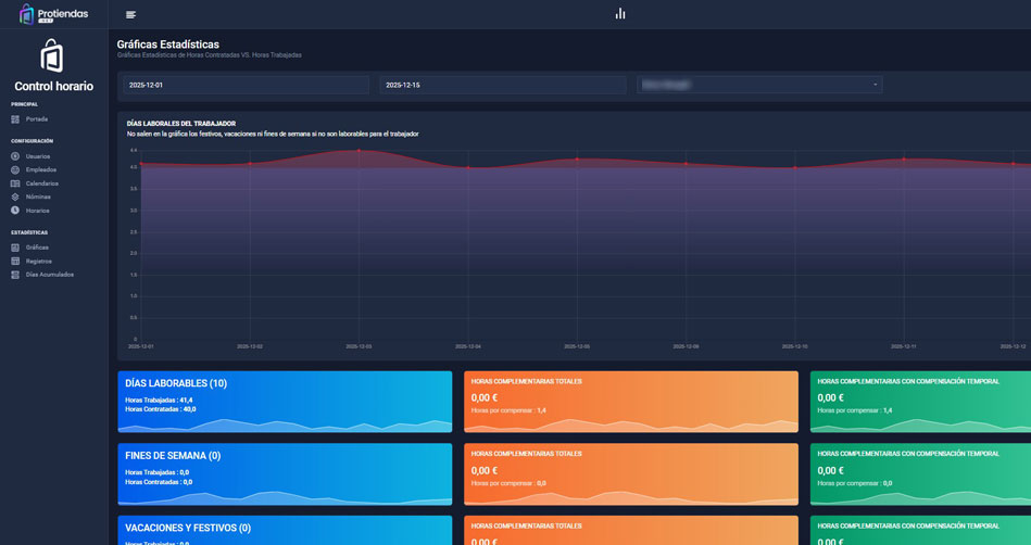 Logiciel de contrôle des horaires